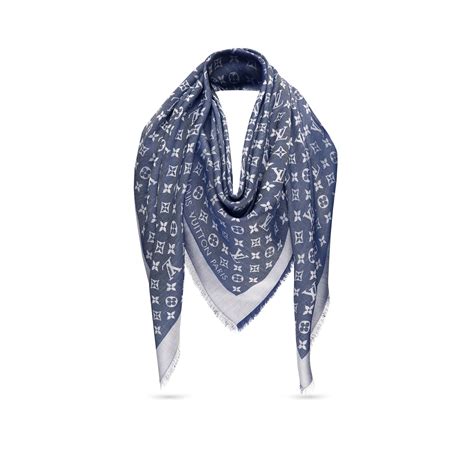 lv monogram denim shawl|monogram denim shawl.